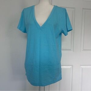 J. Crew Blue Slub Cotton Tee. Size L